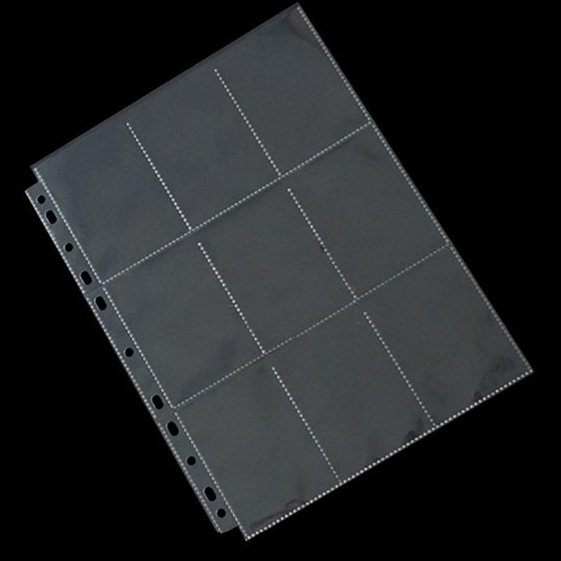 10- 80Pages 9 Sheets Board Game Clear Cards Page Trading Card Protector The Magical Collection Gathering Transparent Pocket Page