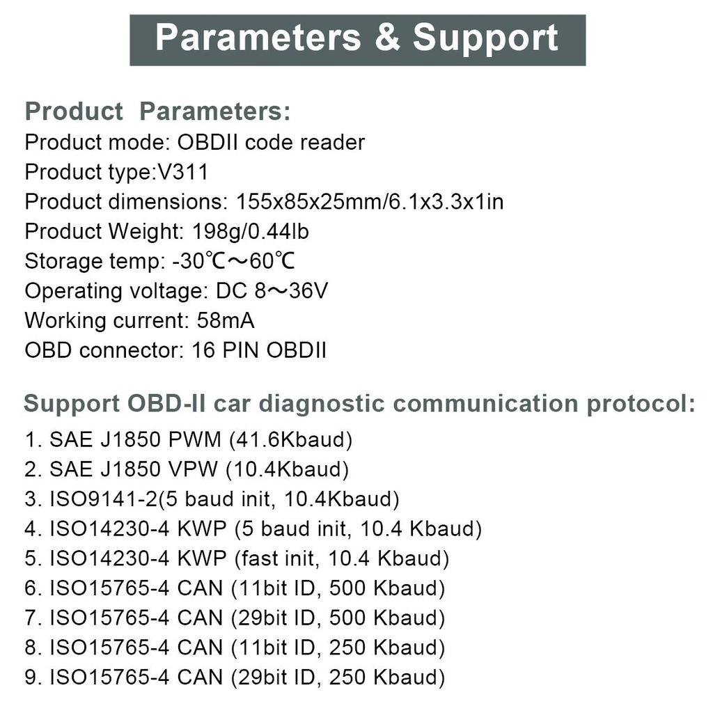 Сканер OBD2 Считыватель кодов OBD и инструменты сканирования Автомобильный диагностический сканер двигателя для всех автомобилей с протоколом OBDII