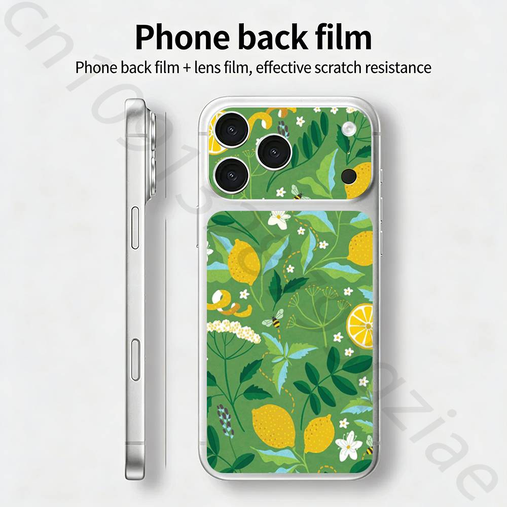 Самурай Гейша Для iPhone 17 pro Max /17 pro Полное Покрытие Наклейка Пленка-Обертка 3D Цветная Задняя Защитная Пленка-Наклейка