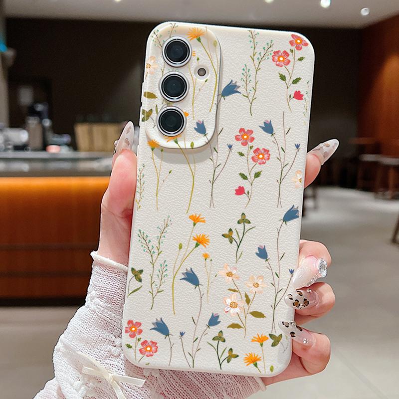 Чехол с цветочным узором для Samsung Galaxy S25 Ultra Capa S24 Ultra S23 S22 Plus S21 FE A15 A16 A25 A26 A34 A35 A36 A54 A55 A56 5G