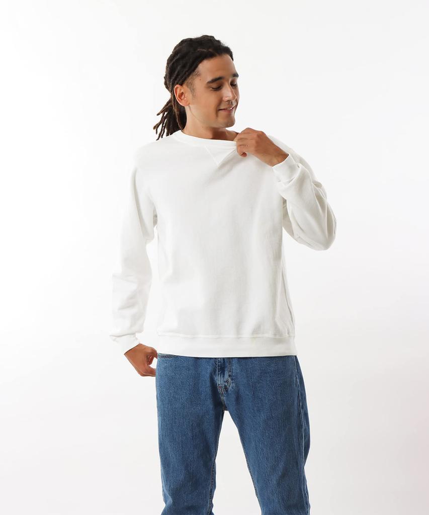 Champion 9oz USA Crew Neck Oxford Size Long Classic Seasonless Men's Sweatshirt, Gray, M, C5-P001, Sleeve, Fleece-Lined, V-Gauze,