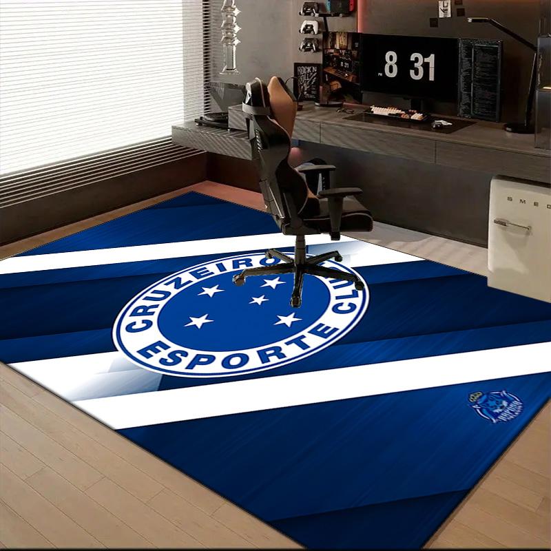 Cru-zeiro Esporte Club Crest Printed Office Carpet Chair Cushion Entryway Rug, Rugs for Living Room, Bedroom Christmas gifts