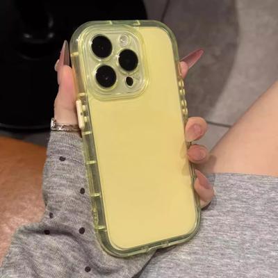 Прозрачный гелевый мягкий чехол для телефона для 16 15 14 Plus 13 12 Pro Max Однотонный с защитой камеры Ударопрочный Модный чехол