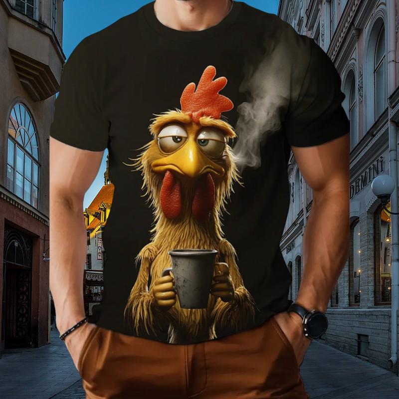 Summer Fashion Mens T-shirt 3d Printed Hip-Hop Animated CharactersT-Shirt Street Men's Baggy Oversized Blouse Casual Shirt