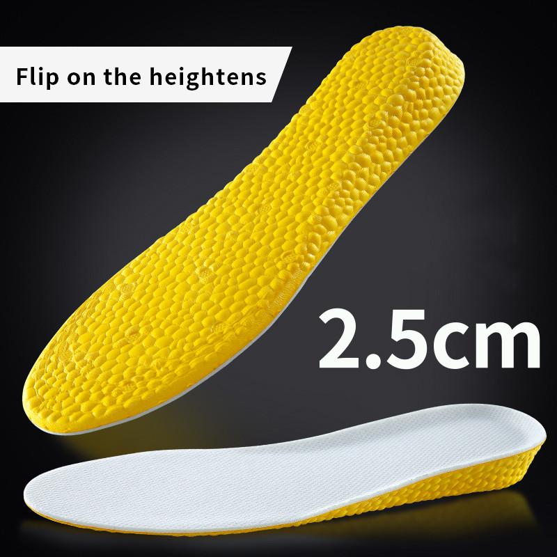 Невидимые стельки для увеличения роста 1,5-3,5 см, зеленые стельки из пены с эффектом памяти, подошва для обуви, дышащая, удобная для мужчин и женщин, уход за ногами