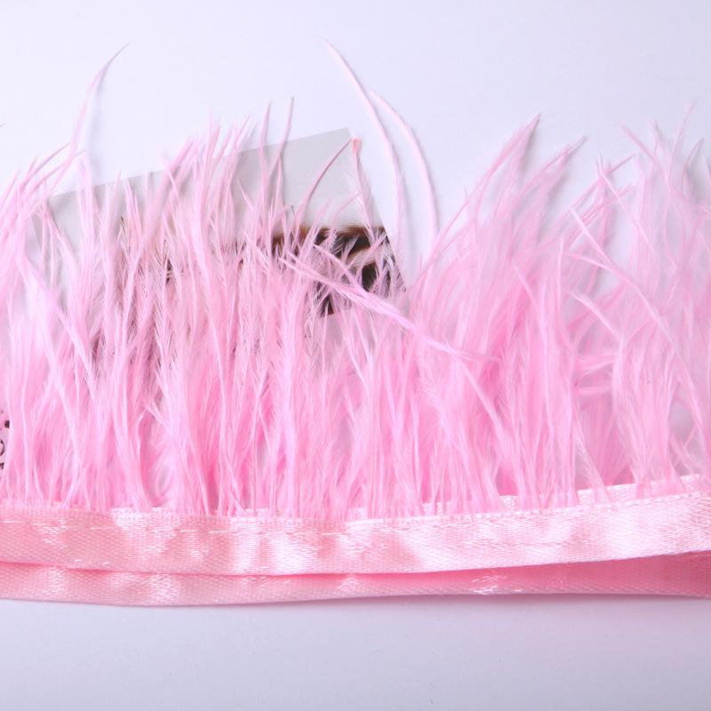 Платье из страусиных перьев 8-10 см, модное украшение, ткань с перьями и кисточками, аксессуары для одежды 
