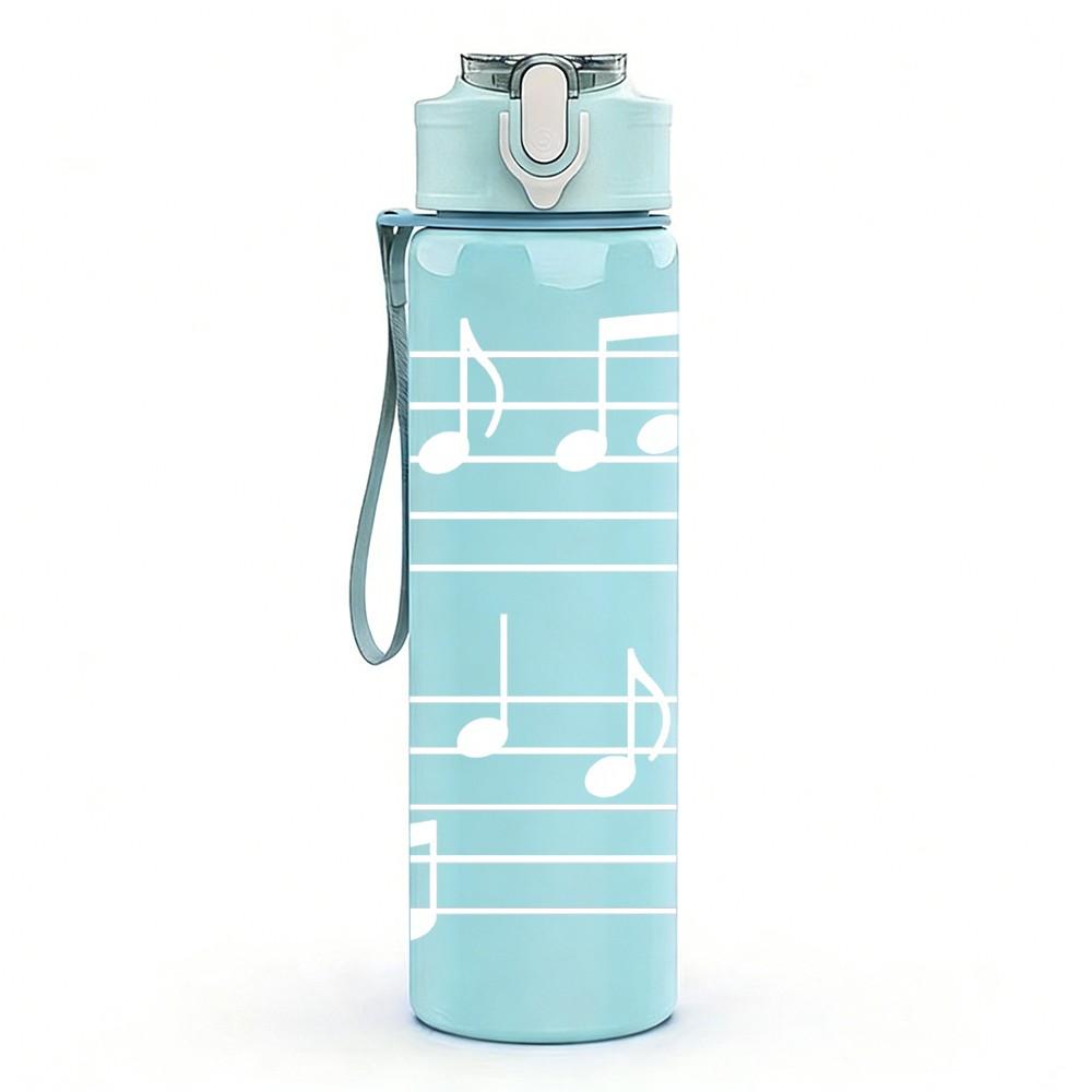 1PC Minimalist Line Art Sketch Print 750ml Color Plastic Sports Water Bottle Leakproof Flip Straw Lid Suitable for Sports Office Home Use