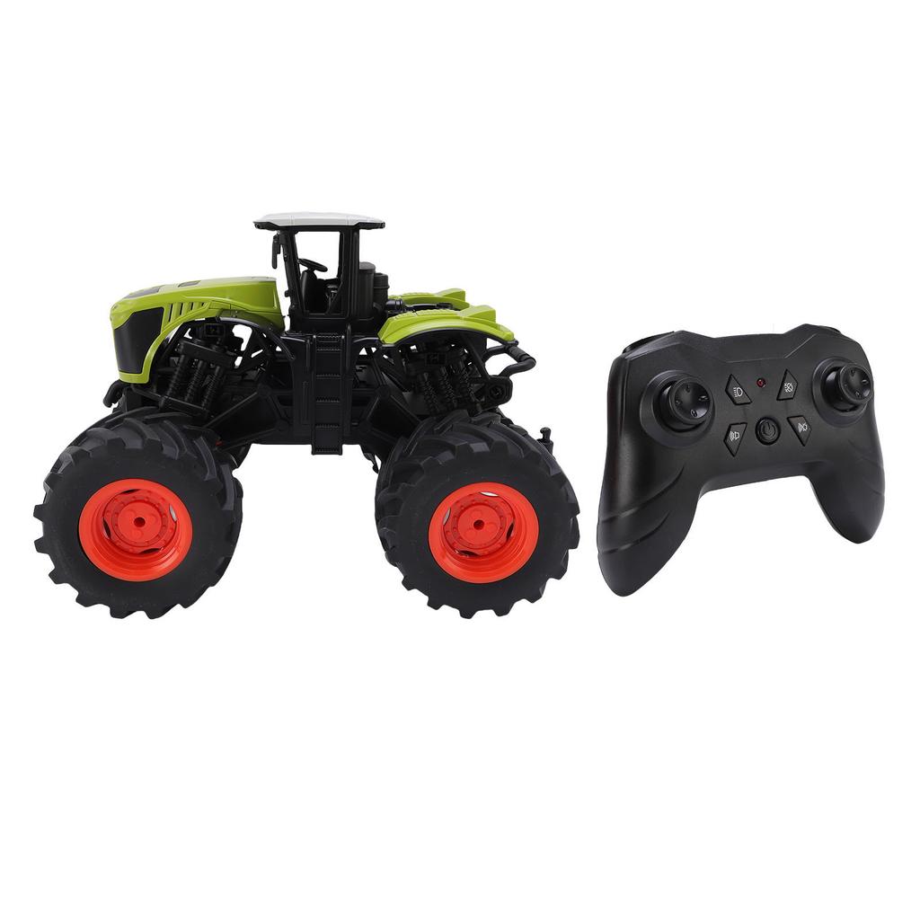 2.4Ghz Remote Control Tractor Toy Rechargeable Farm Toy Tractor with Light TPR Tires for Toddlers