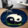 1pc Panda Night Office Round Area Rug, Indoor Mat Suitable For Office, Under Office Chairs Bedroom Living Room Home Decor, Room Deco