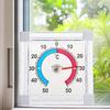 Window Thermometer Waterproof Adhesive Indoor Outdoor Temperature Gauge High Accuracy Square Plastic Digital Thermometer