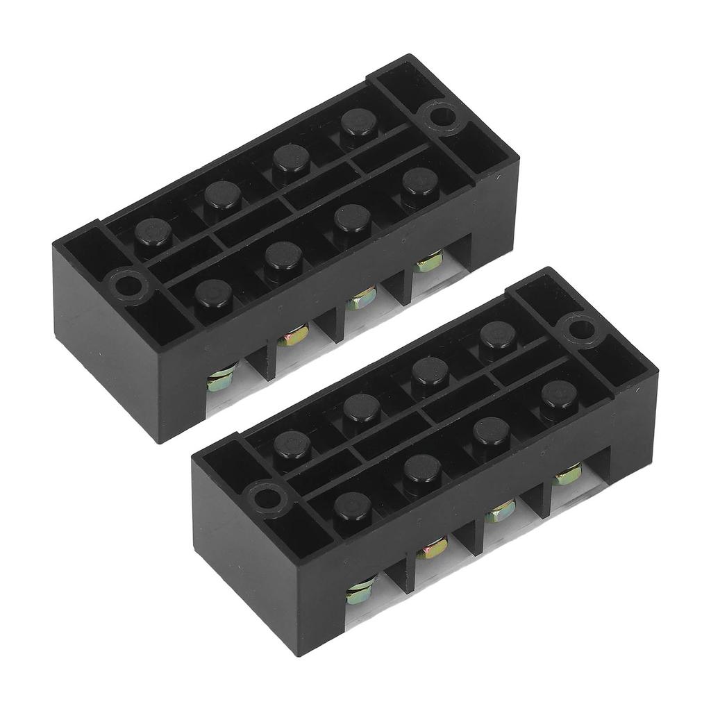 Terminal Strip Dual Row Screw Clamp Wire Terminal Block with Clear Cover for Bridge Lighting 60A