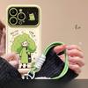 Подходит для Apple 13promax Чехол для мобильного телефона Iphone14 Funny Broccoli Girl Lanyard 12 Flip Mirror Xs