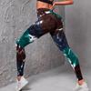 Fashion Slim Outdoor Seamless Tie Dye Ladies Sports Pants Casual Sexy Women Tight High Waist Booty Lifting Yoga Pants 30162