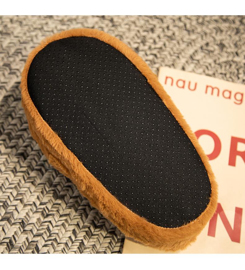 Милые мультяшные хлопковые тапочки Capybara, полуоблегающие балетки, мягкие, нескользящие, теплые, дышащие, домашние плюшевые тапочки для пар