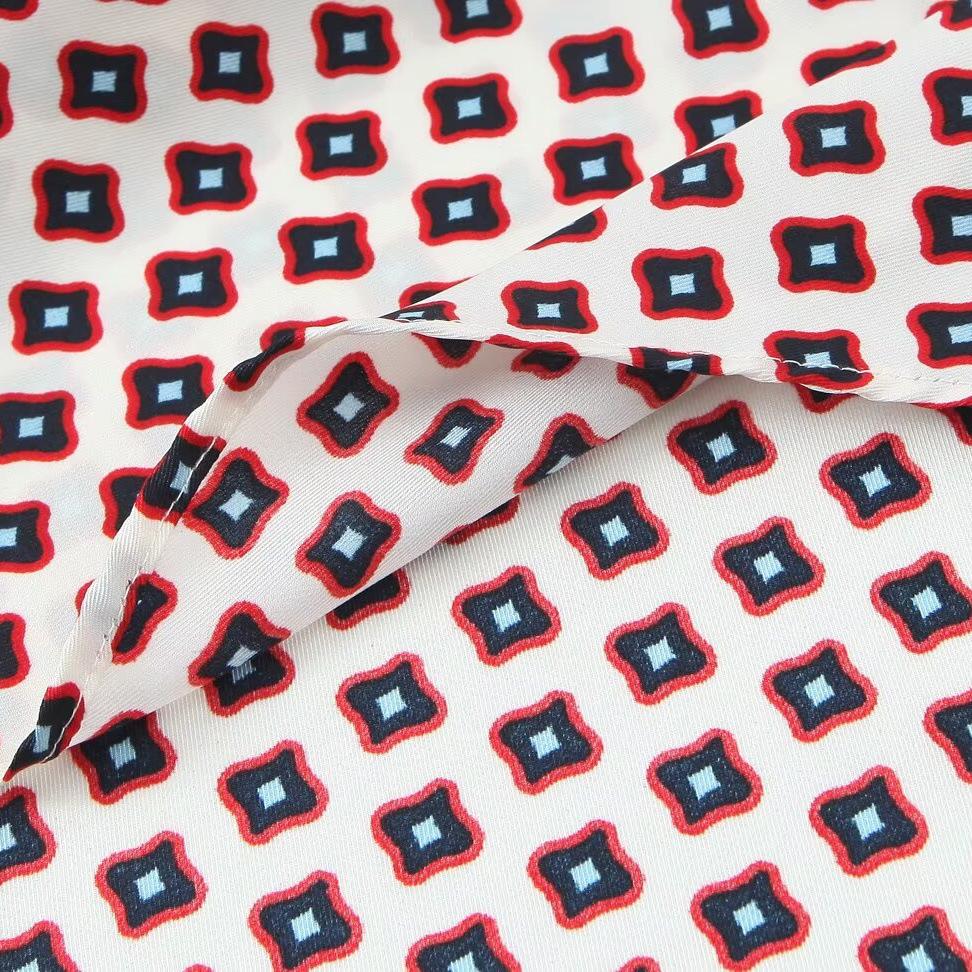 TAOP&ZA Женский летний комплект из шелкового атласа с принтом: рубашка и повседневные брюки