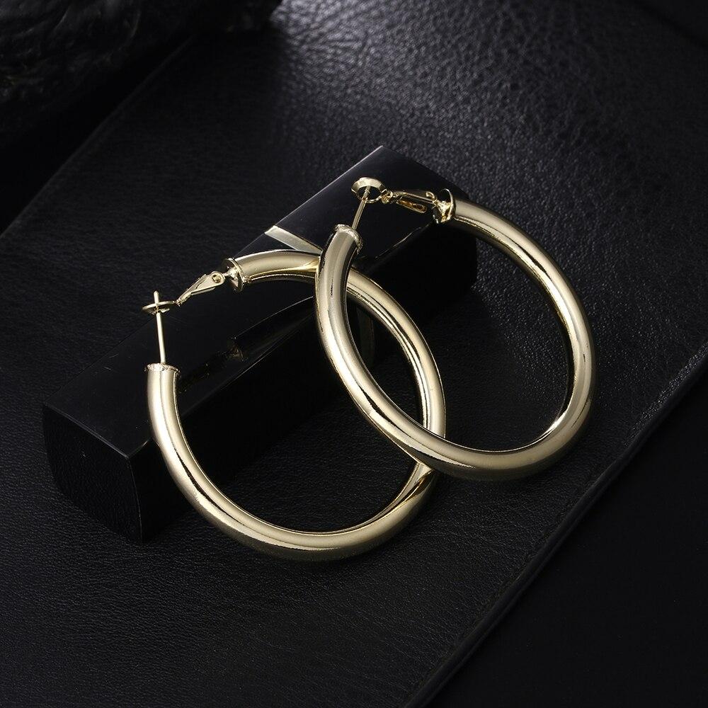 Серьги из стерлингового серебра 925 пробы, стильные глянцевые простые серьги из золота 18 карат для женских ювелирных подарков