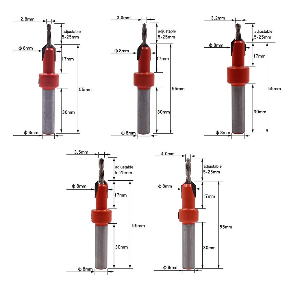 Удобный 8-миллиметровый хвостовик DIY сверло зенковка сверла потайная дрель деревообрабатывающий инструмент