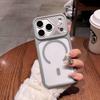 Совместим с iPhone 17 Pro Max: Прозрачный магнитный чехол Ya Dun из акрила с кольцом B для защиты линзы.