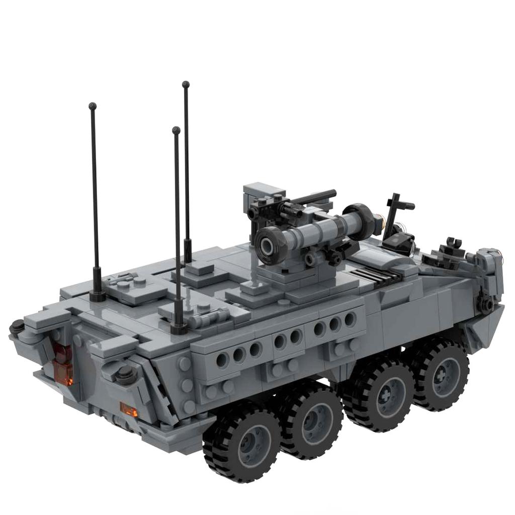 Боевая машина LAV-25 Stryker Bradley Армия США Немецкий Boxer Восьмиколесные Транспортеры Бронированный Военный Конструктор Игрушка