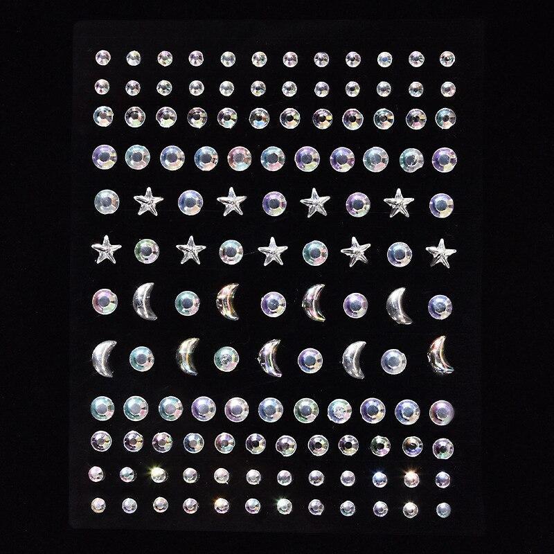 1 шт. одноразовые татуировки наклейки для лица ювелирные изделия Цвет Кристалл Алмаз DIY глаза лицо тело водостойкие украшения для макияжа стразы