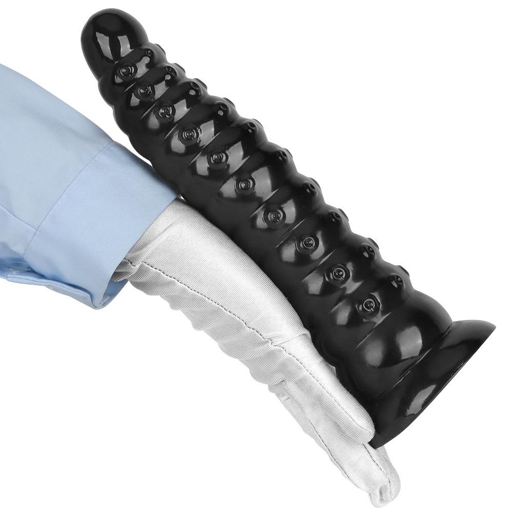 Черная ПВХ Анальная пробка с присоской Анальный дилдо Мастурбатор Фистинг Большой член Гей Секс Игрушки