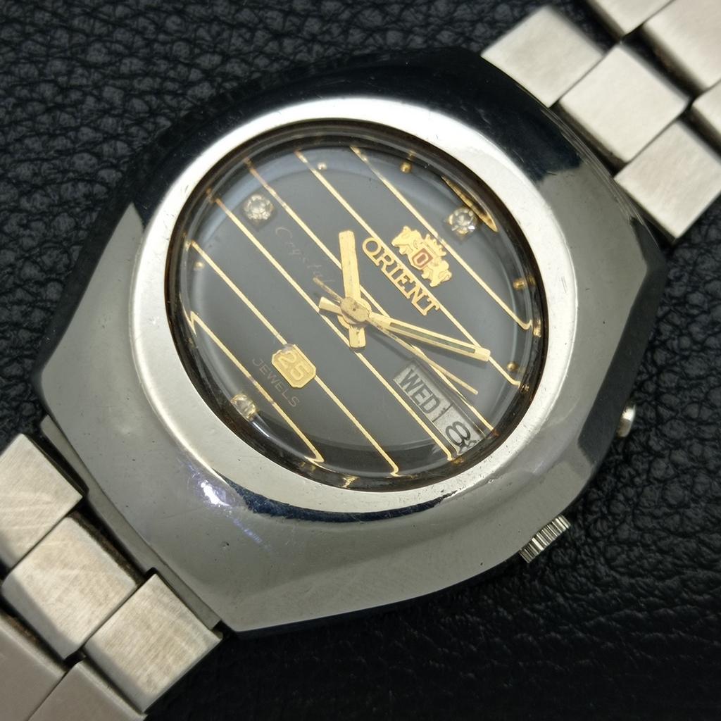 Б/у оригинальные старинные автоматические мужские часы ORIENT из Японии с оригинальным циферблатом a436641-2 R123a-a436641