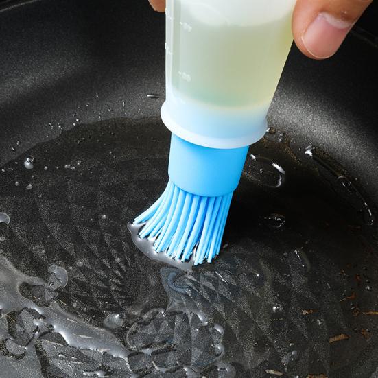 Масляная щетка Пищевая Удобная силиконовая портативная бутылка с защитой от утечек с щеткой Оборудование для гриля на открытом воздухе Ежедневное использование