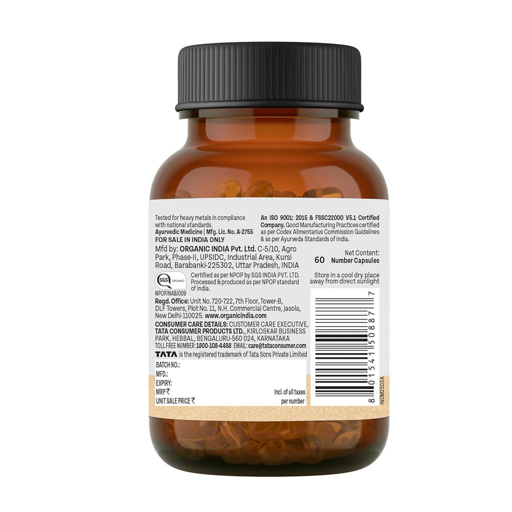 ORGANIC INDIA Баланс Веса 60 Вегетарианских Капсул Для Здорового Метаболизма И Сбалансированной Энергии В Формуле На Растительной Основе