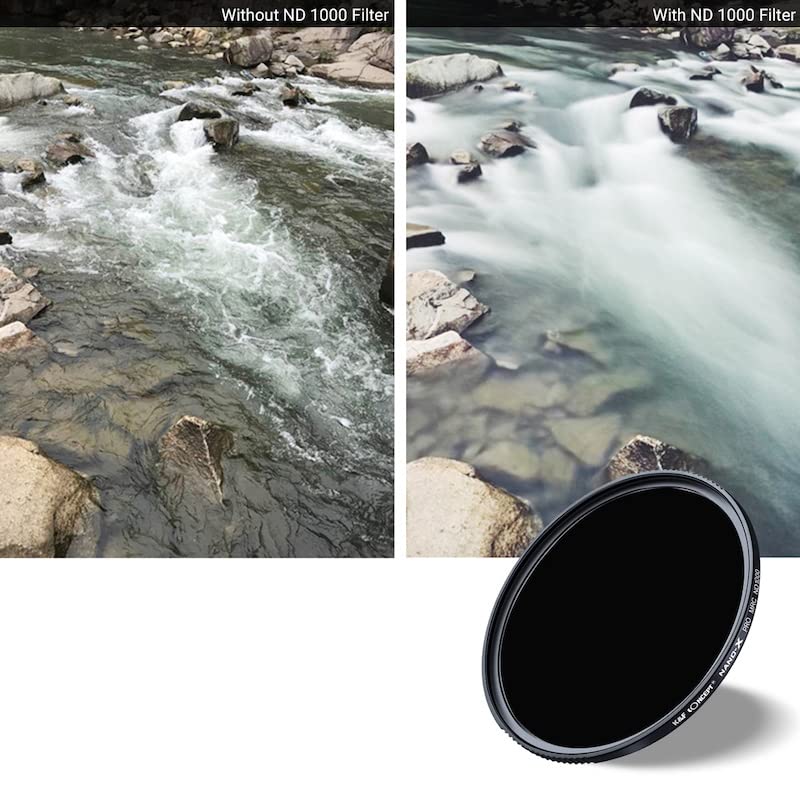 Concept 52mm ND Filter ND1000 High Density ND German SCHOTT Optical Glass Thin Frame Design for Less Vignetting MRC Nano Coating Water Repellent