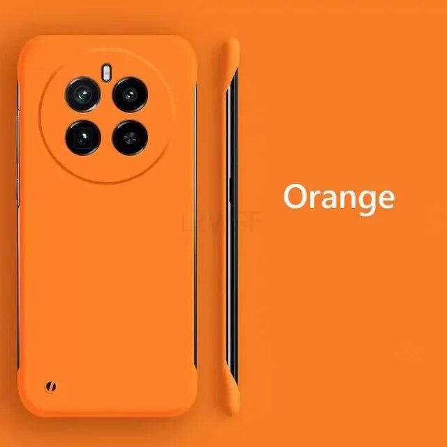 Безрамный тонкий кожаный матовый жесткий чехол для задней панели из ПК для Realme 12 Pro Plus Realme12 Pro + Plus 5G ярких цветов без полей, противоударный бампер