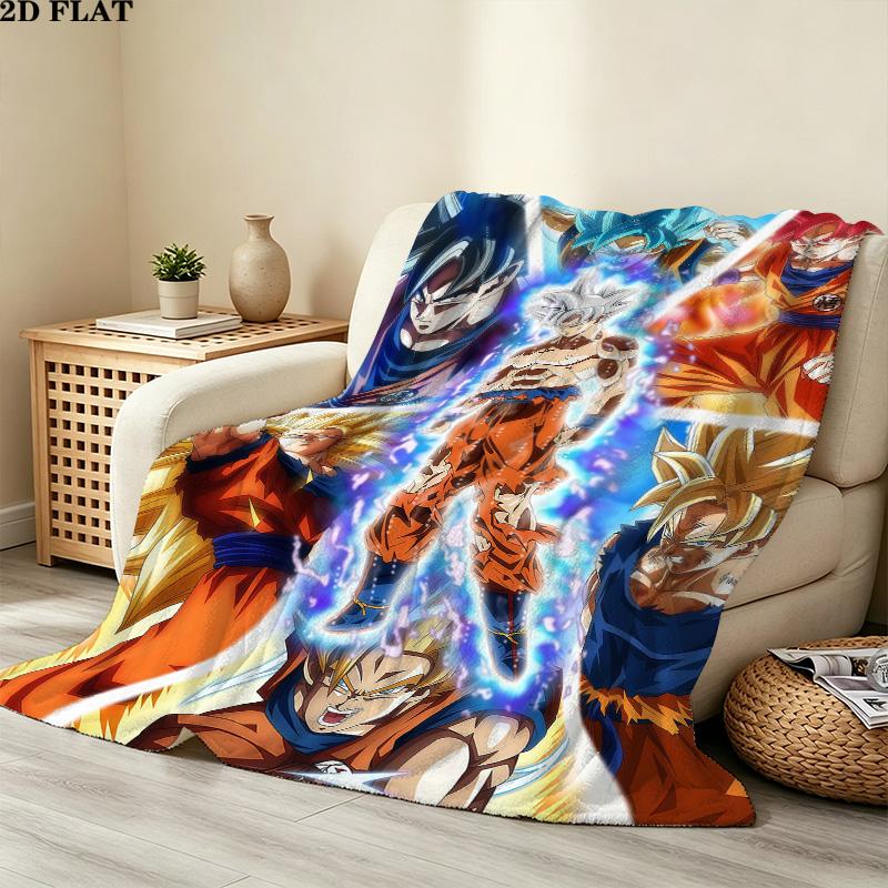 1PC Dragon Ball Patterned Flannel Blanket Suitable For All Seasons For Home Decor Warmth And Comfort Gifts Holiday Present