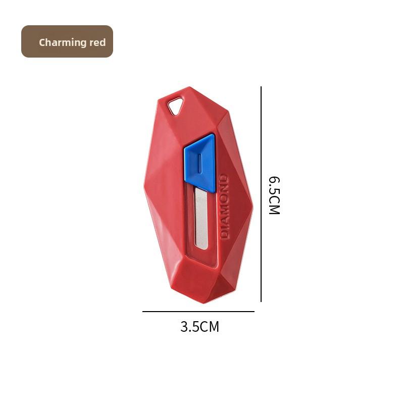 Diamond Design Unbox Knife Safety Round Head Cutter Magnetic Carton Box Cutter for Opening Package Letter Utility Knife