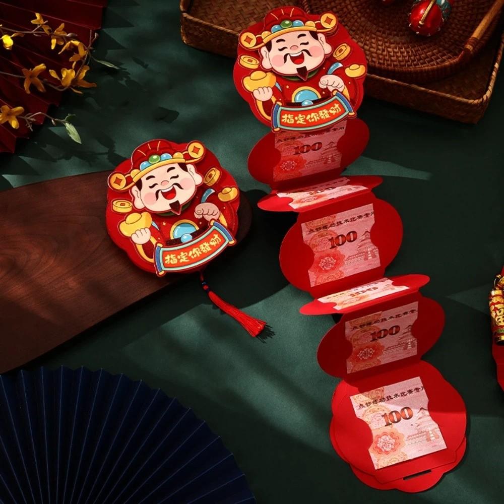3D Rotating Horse Year Red Envelope Folding 2026 Red Pocket Gift Bag Hongbao  Festival Supplies