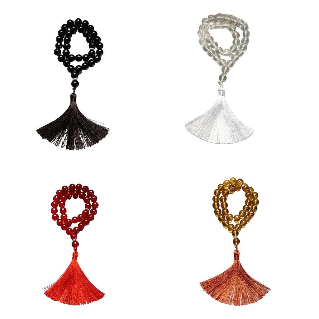 Браслет из стеклянных бусин, бусины розария и подвески с бахромой для молитвенных медитаций, элегантные стеклянные зерна розария