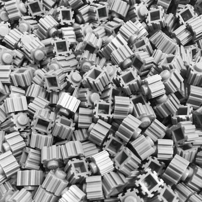 Brick World Tok Tok Play Color Deform Block Подставка для молнии Сменная подставка 500р, Серый, Популярные корейские игрушки