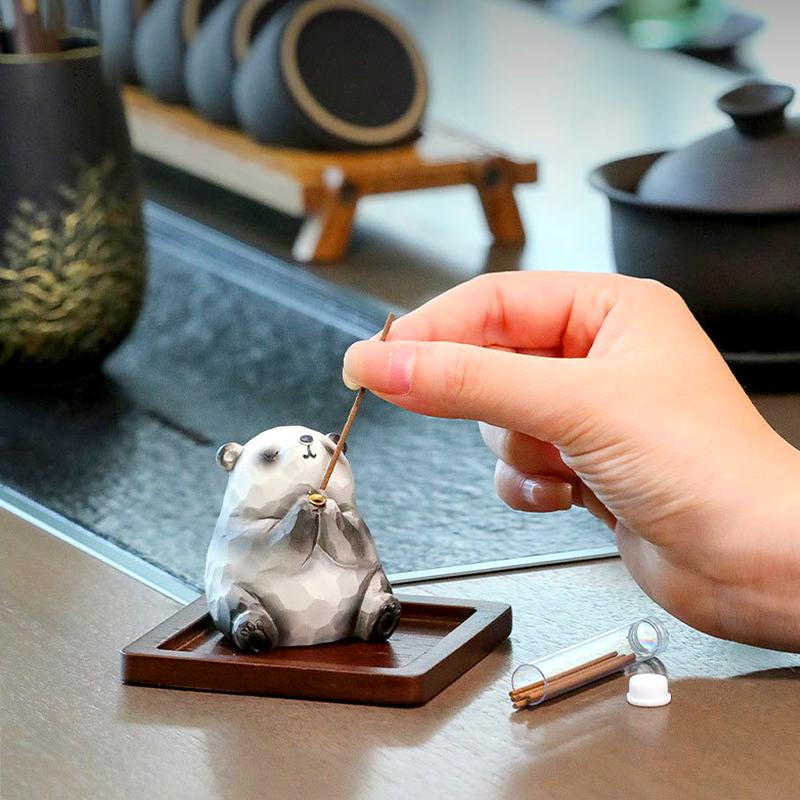1 шт. мультяшное животное, забавная курильница для благовоний, милый орнамент Dsek, подарок на вечеринку, поделки из смолы, благоприятная удача, домашний декор