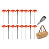 4-20pcs Screw-in Tent Stakes Ground Anchors Hexagonal Plastic Head Spiral Screws Camping Peg Ground Nails Tool Camping Tent Pegs