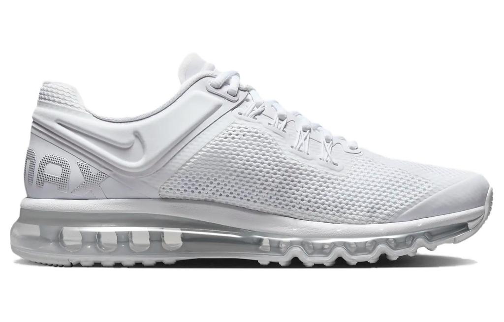 Men's Sneakers Nike Air Max 2013 White Metallic Slver White/Metallic Silver-Black