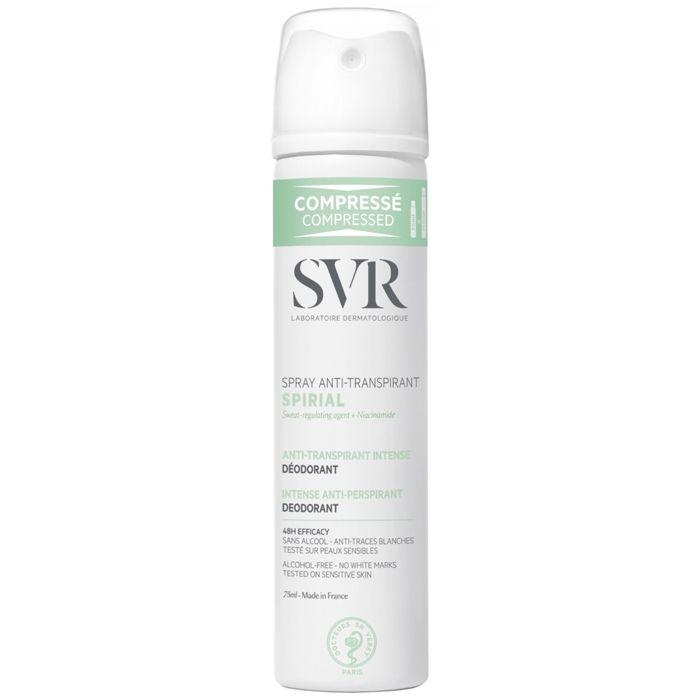 Spray anti-transpirant - SVR - Spirial - 75ml - Efficacité 48h - Haute tolérance - Fini sec