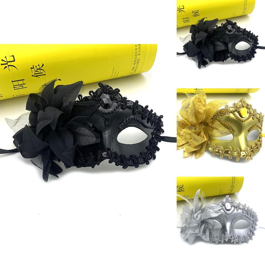 Маска для костюма на Хэллоуин с цветочным декором для детей и взрослых для вечеринок