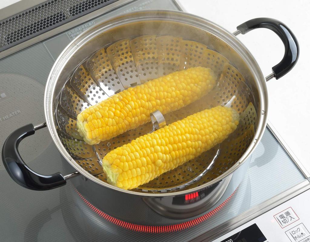 Пароварка Yoshikawa для совместимая с приготовлением на пару из нержавеющей стали приготовление на пару Ироха YJ2793 кастрюли, 18~28 см кастрюли, тарелка, Япония, сталь, приготовление,