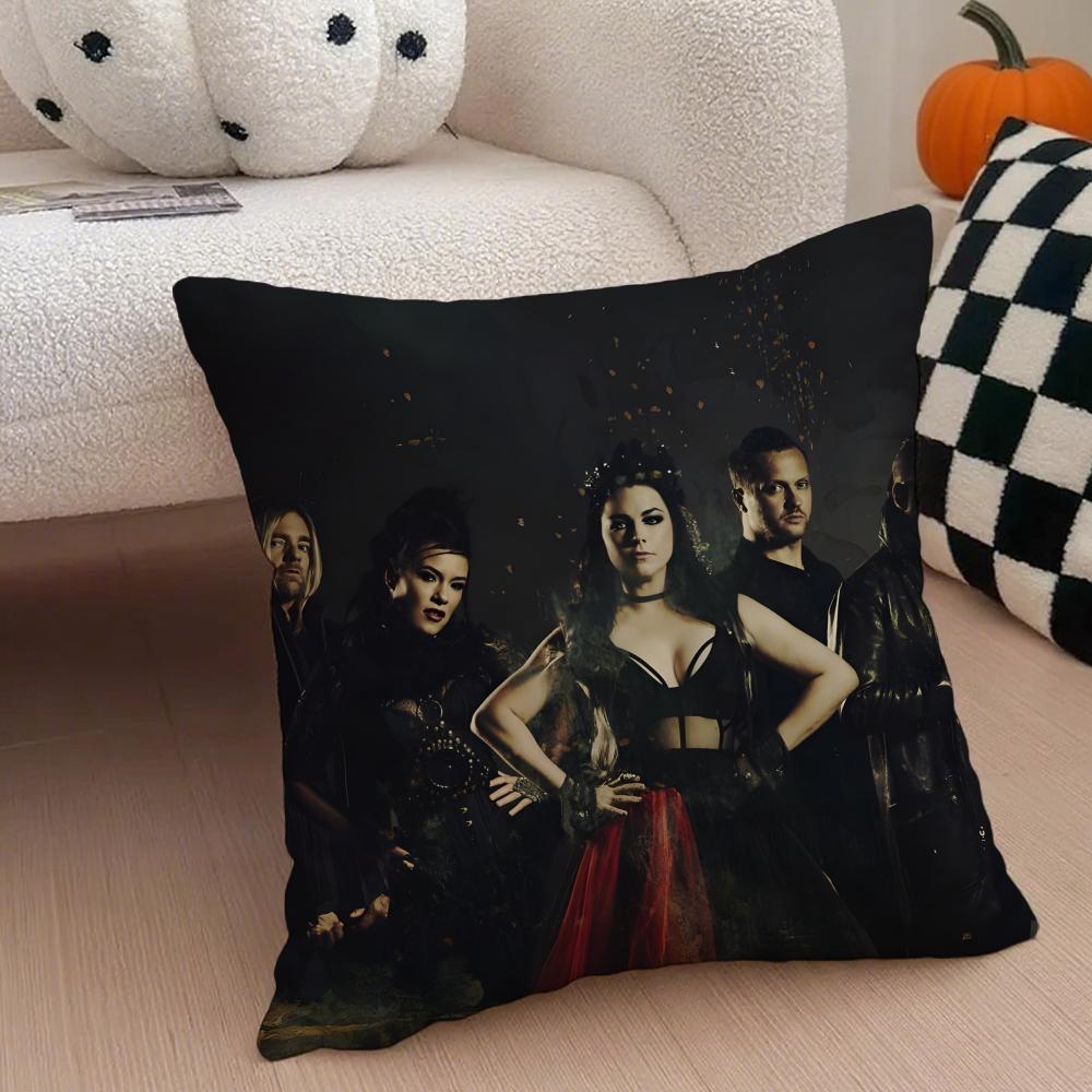 Fashion Gothic Casual Rock EEvanescence Cushion Cover Linen Pillow Case Soft Breathable Protective Couch Room Decoration