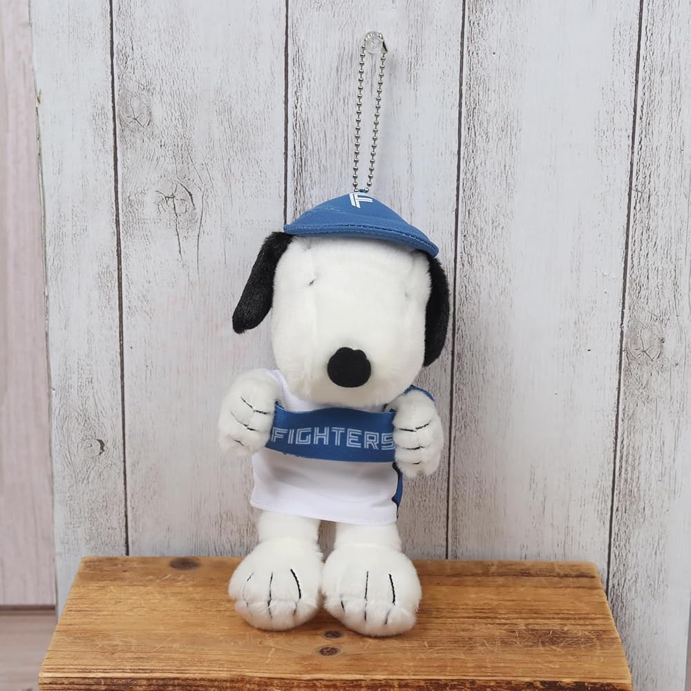 Плюшевый ремешок Yoshitoku Snoopy 18 см Официальный лицензионный продукт Hokkaido Nippon-Ham Fighters Розовый цвет