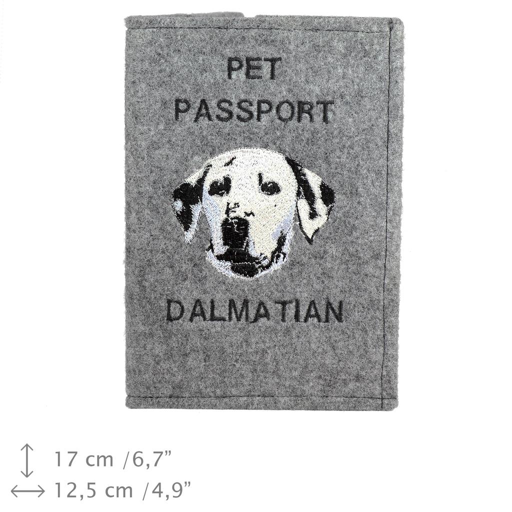 Dalmatian, Carriage Dog, Spotted Coach Dog - Dog passport case, document case, gift for the traveller from the Art-Dog brand