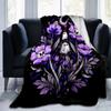 1pc Skeleton Ghost Flower Blanket  Home Decorative