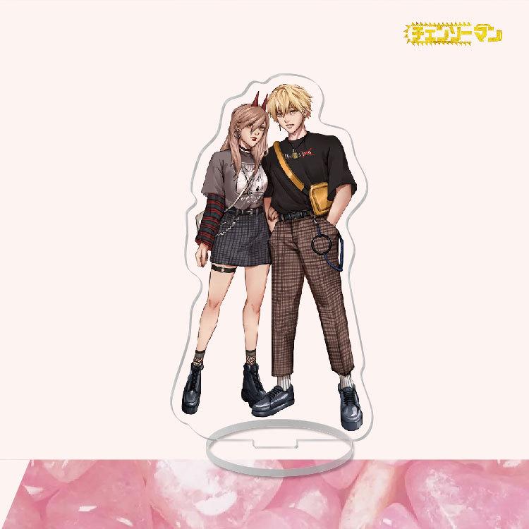 Аниме бензопила человек акриловая подставка для персонажей косплей окрашенный декор стола орнамент подарок модели «сделай сам»