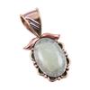 Natural Aquamarine Gemstone 925 Solid Sterling Silver TwoTone Pendant 1.25" D3I87
