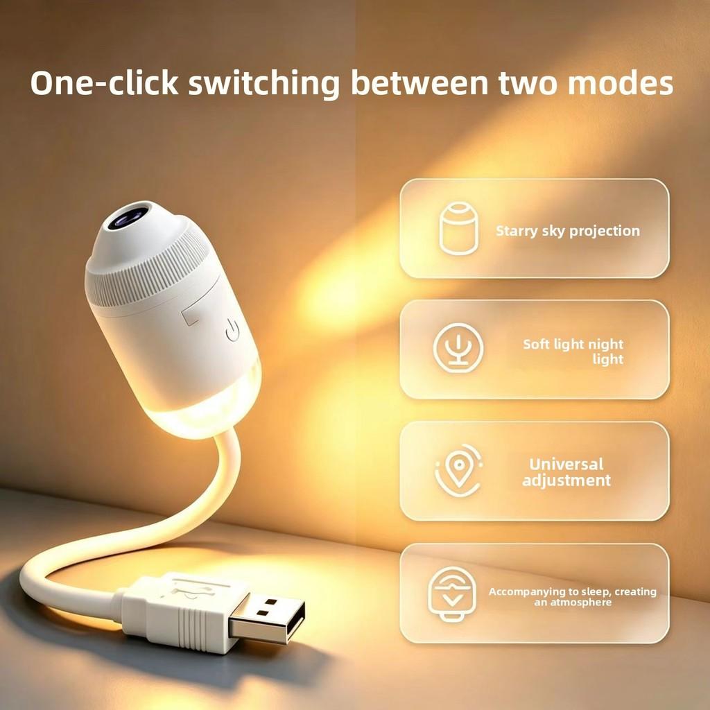 Лампа-светильник "Звездное небо и Луна" с USB-питанием для декора спальни и ночного освещения