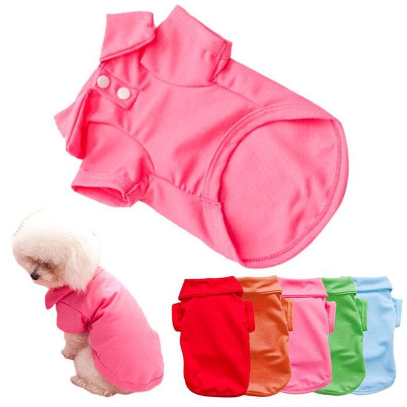 Модная очаровательная футболка-поло для питомца на лето, ярких цветов для собак и кошек