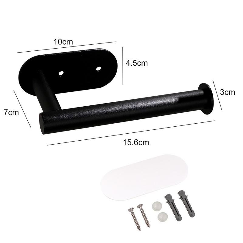 Aluminum Adhesive Toilet Roll Paper Holder Organizer Wall Mount Storage Stand Kitchen Bathroom No Drill Tissue Towel Dispenser